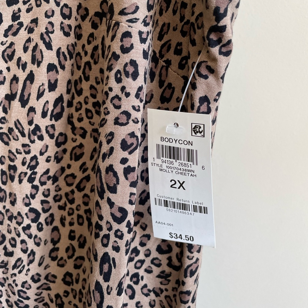 Leopard bodycon dress 2x - Picture 2 of 3